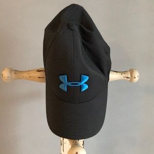 Under Armour Charcoal Gray with Blue Logo Ball Cap